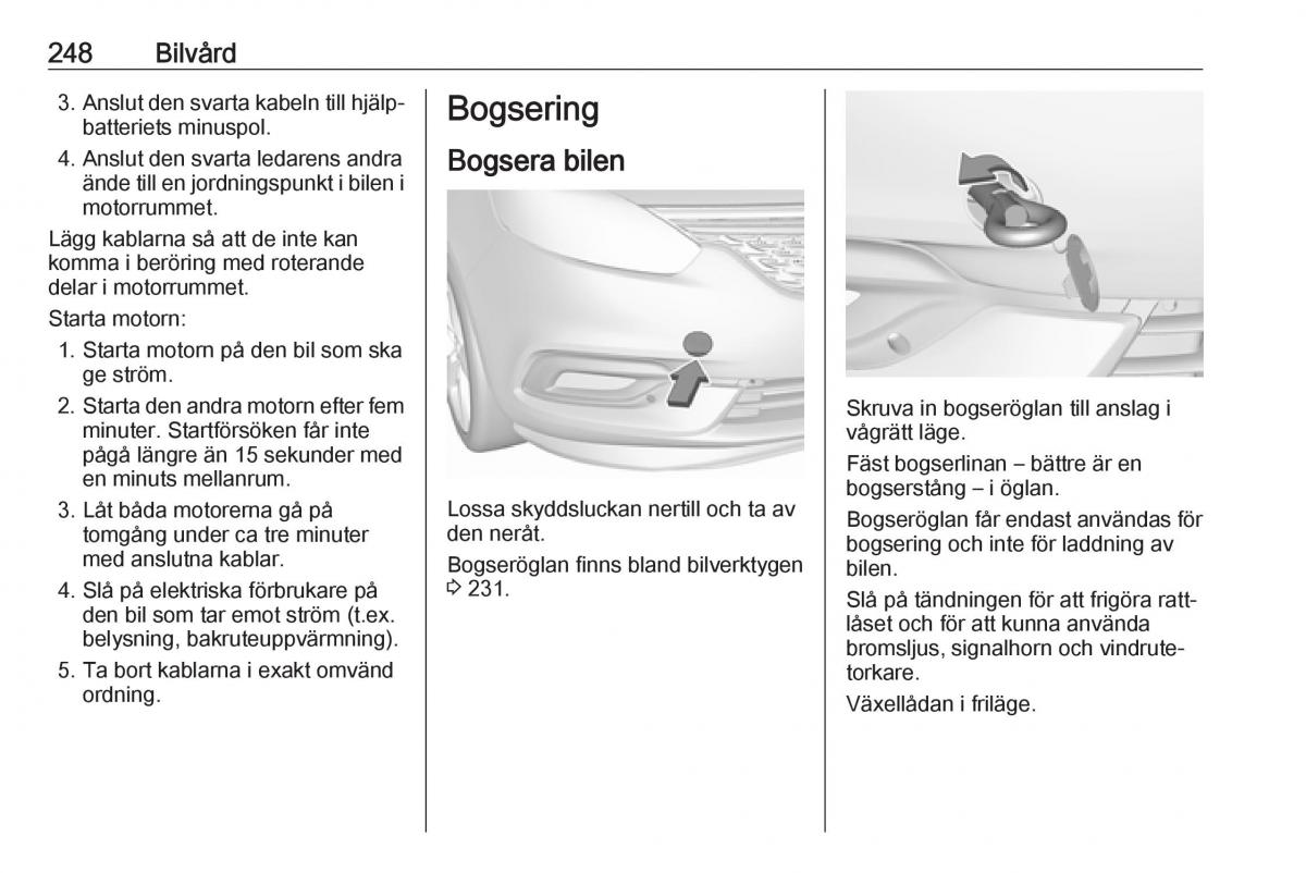 manual  Opel Zafira C FL instruktionsbok / page 250