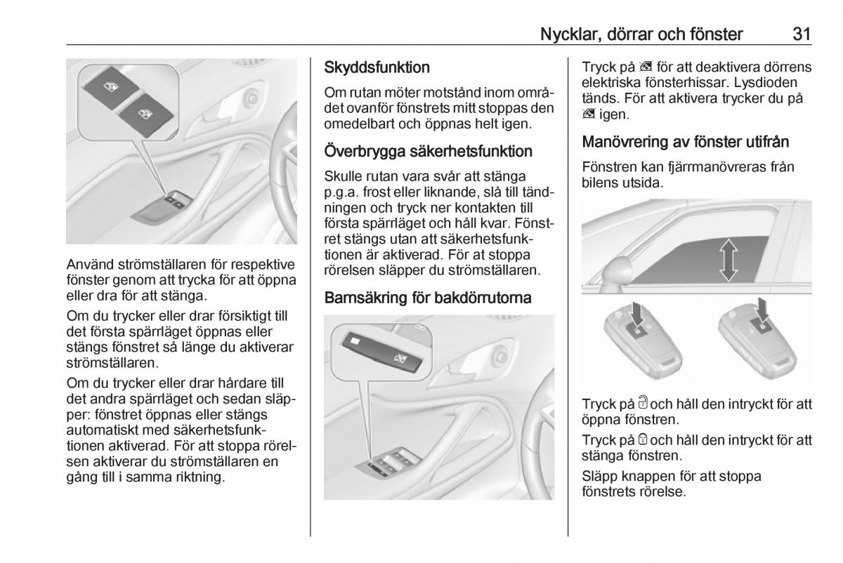 manual  Opel Zafira C FL instruktionsbok / page 33