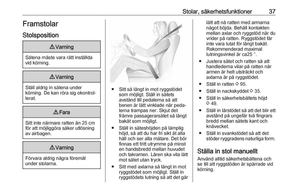 manual  Opel Zafira C FL instruktionsbok / page 39