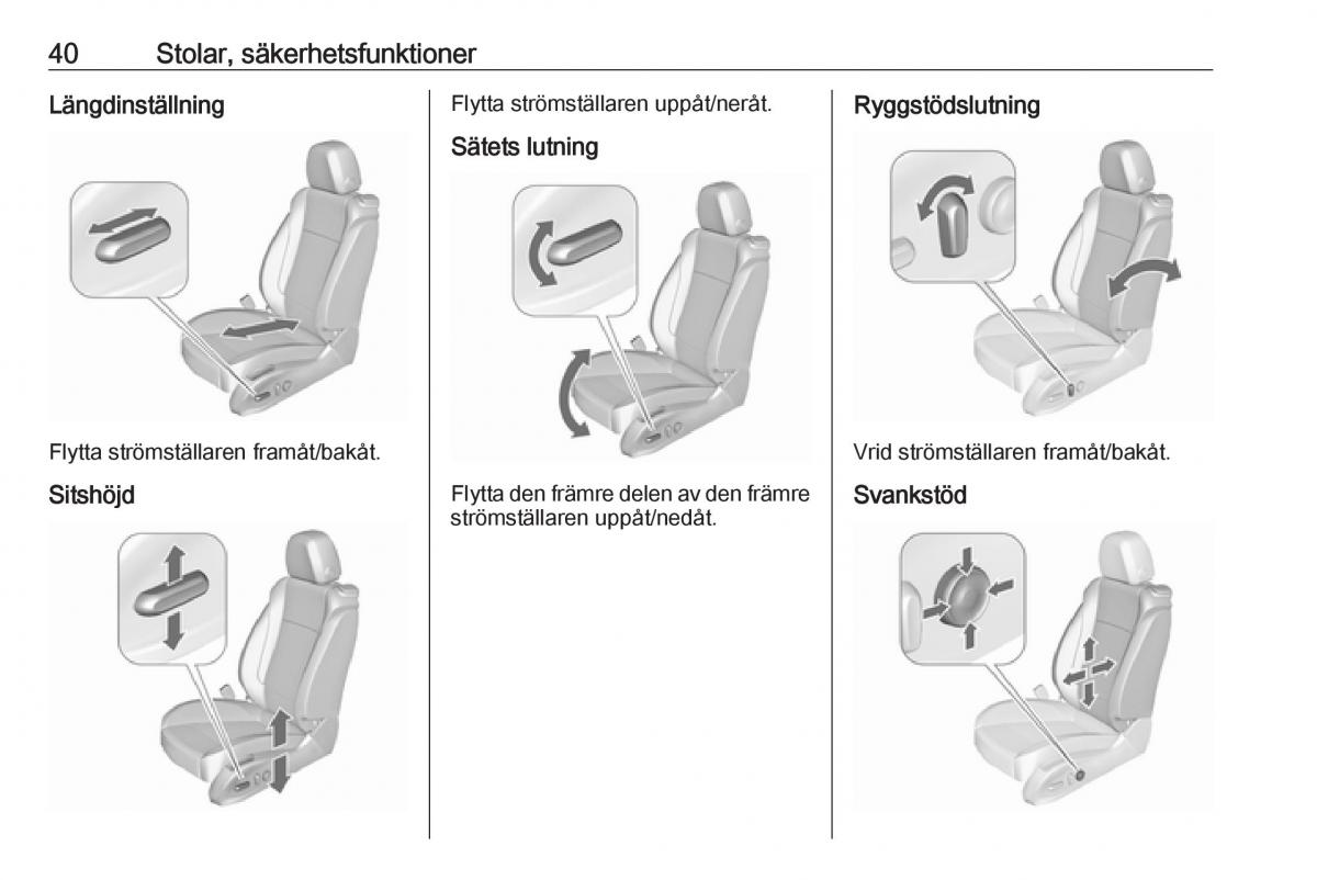 manual  Opel Zafira C FL instruktionsbok / page 42