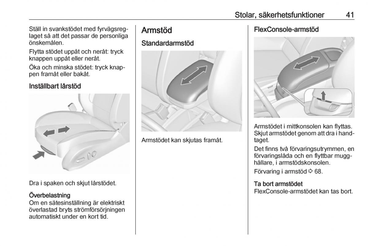 manual  Opel Zafira C FL instruktionsbok / page 43