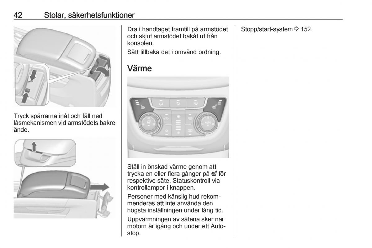 manual  Opel Zafira C FL instruktionsbok / page 44