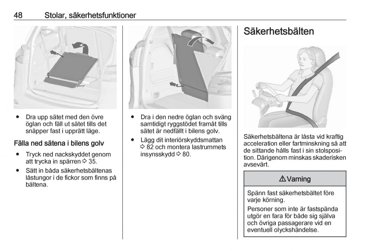 manual  Opel Zafira C FL instruktionsbok / page 50