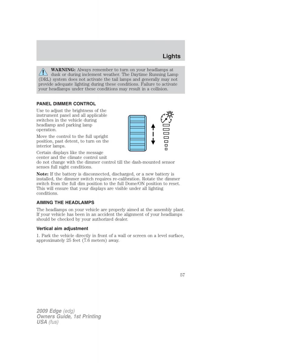 Forde Edge I owners manual / page 57