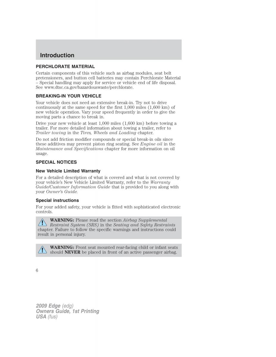 Forde Edge I owners manual / page 6