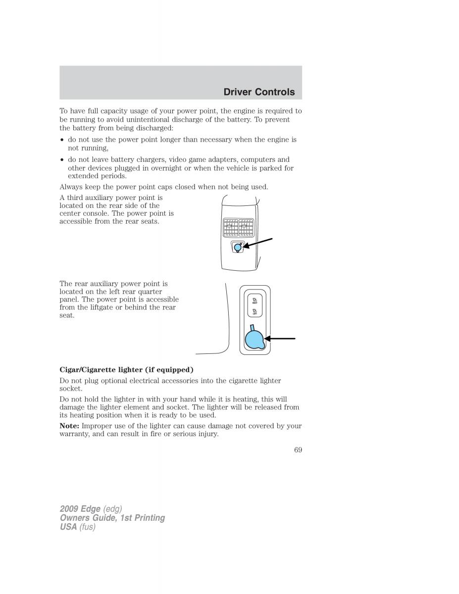 Forde Edge I owners manual / page 69