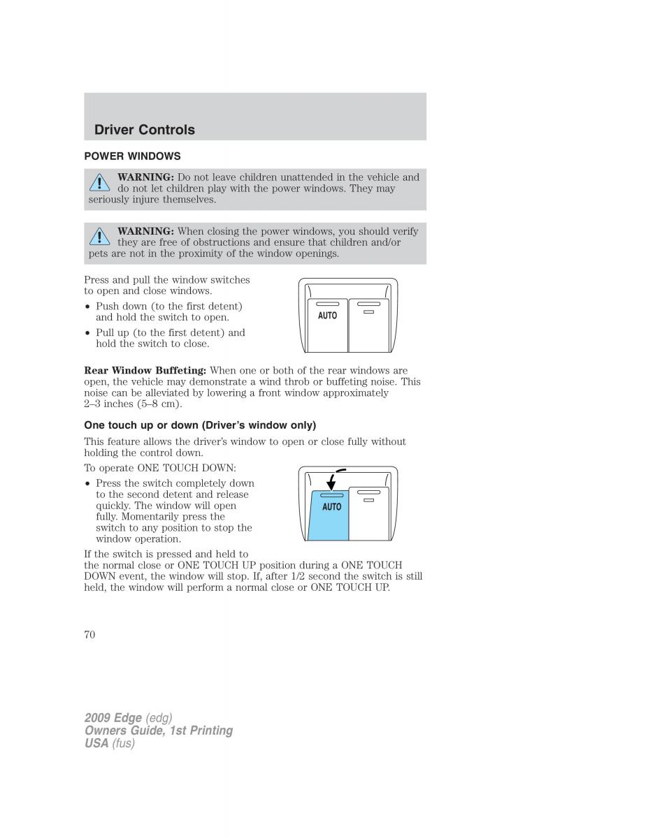 Forde Edge I owners manual / page 70