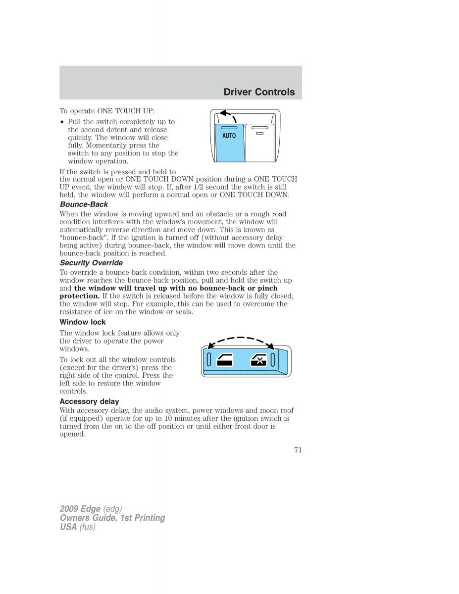 Forde Edge I owners manual / page 71