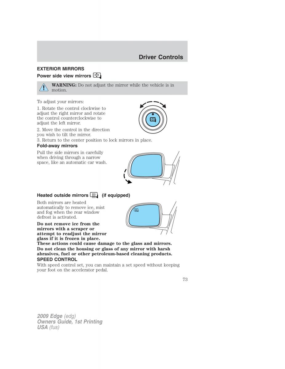 Forde Edge I owners manual / page 73