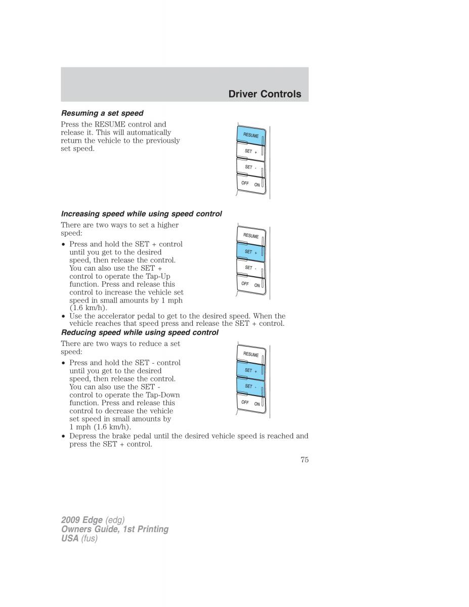 Forde Edge I owners manual / page 75