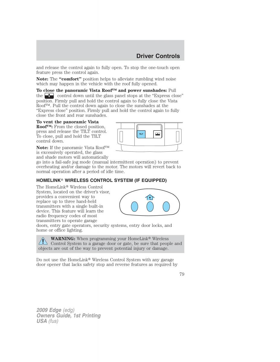 Forde Edge I owners manual / page 79