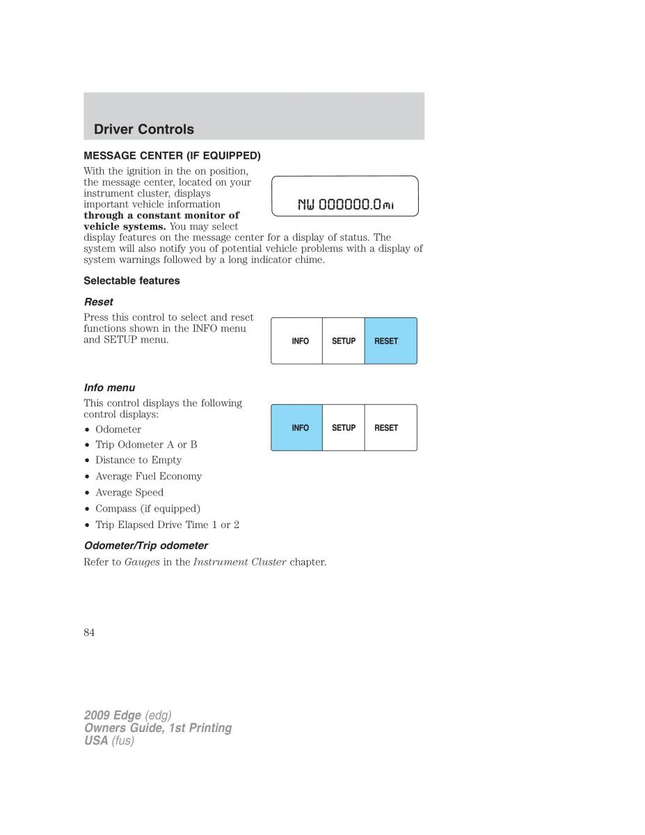 Forde Edge I owners manual / page 84