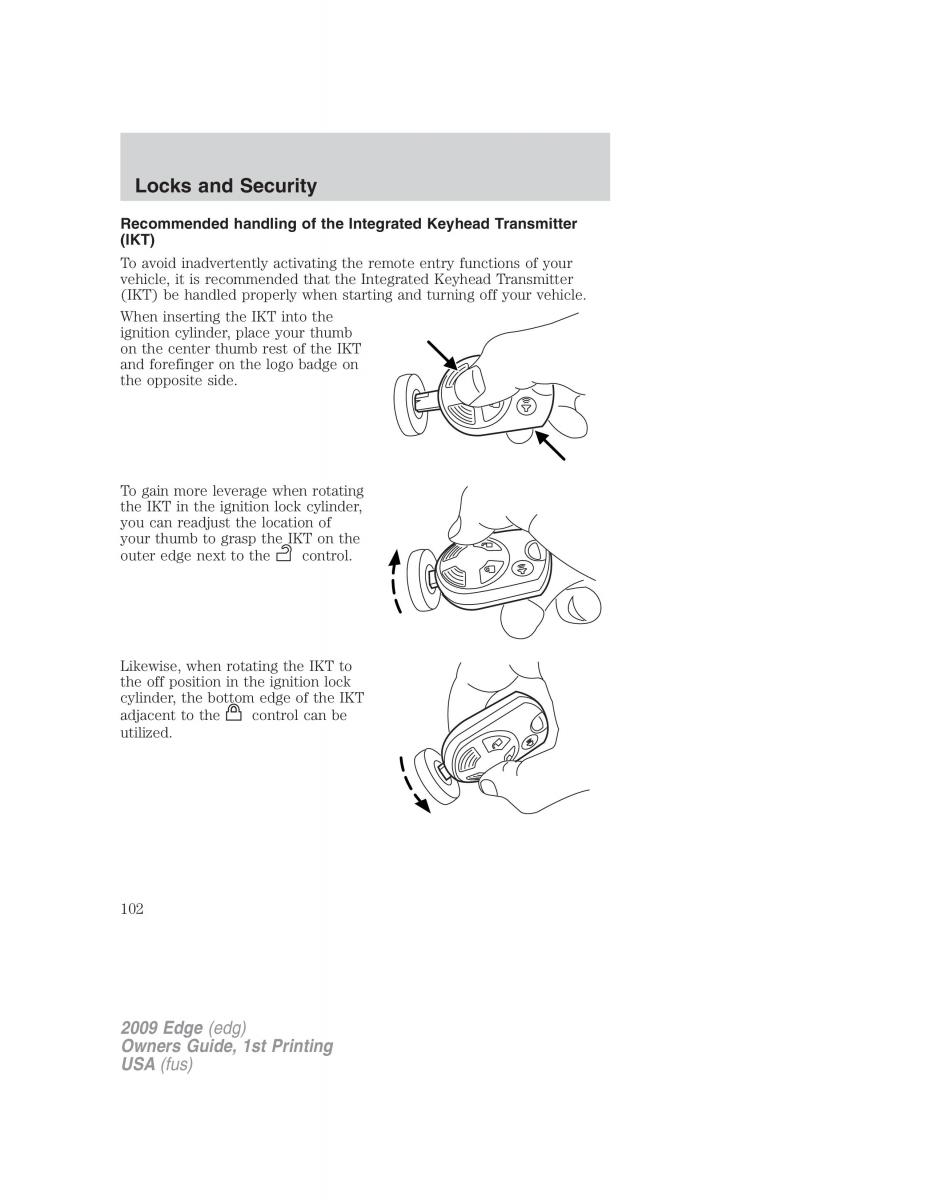 Forde Edge I owners manual / page 102