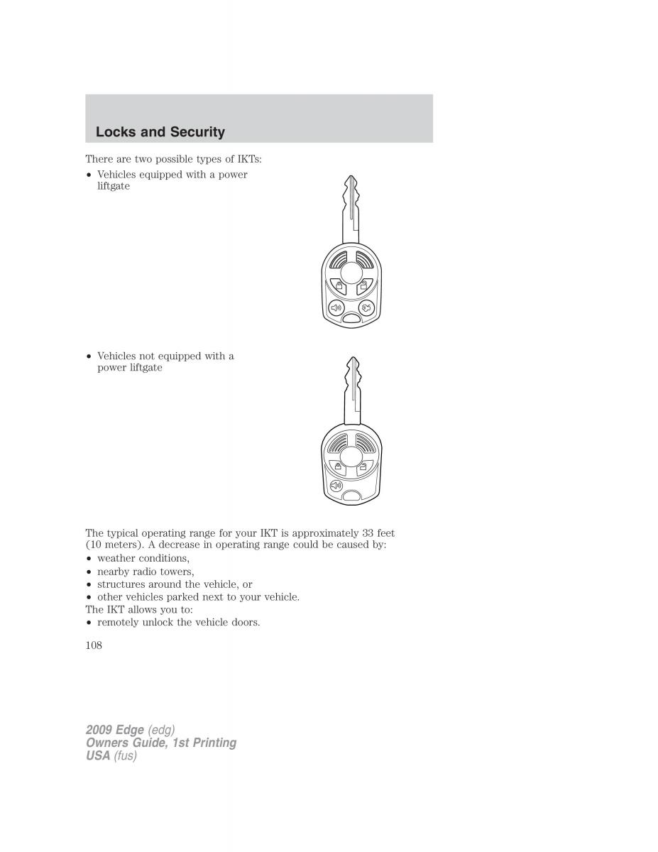 Forde Edge I owners manual / page 108