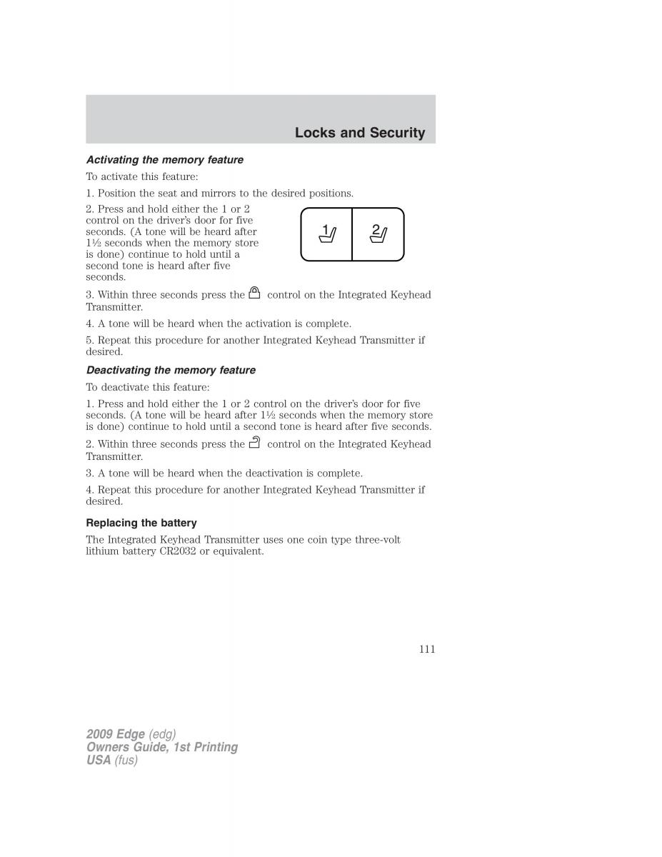 Forde Edge I owners manual / page 111