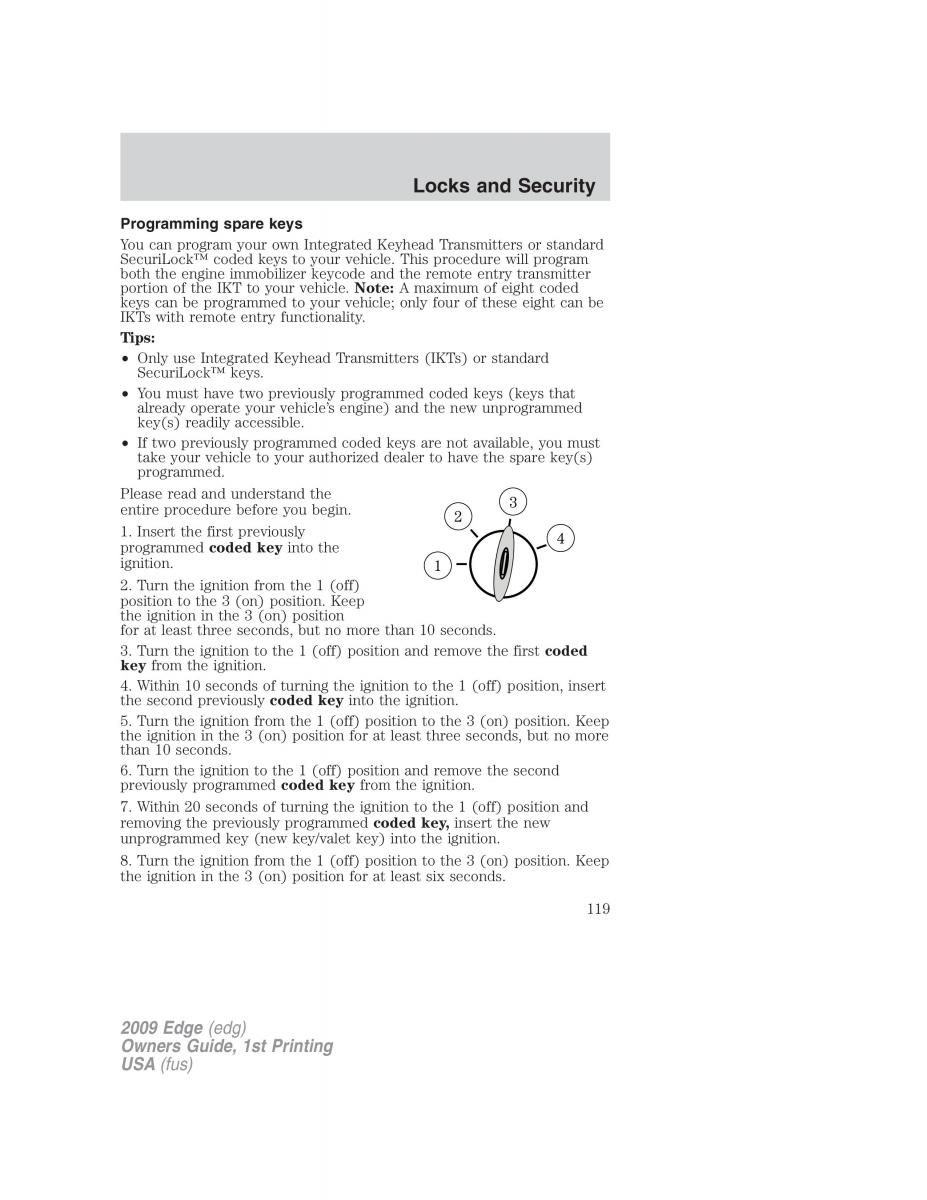 Forde Edge I owners manual / page 119