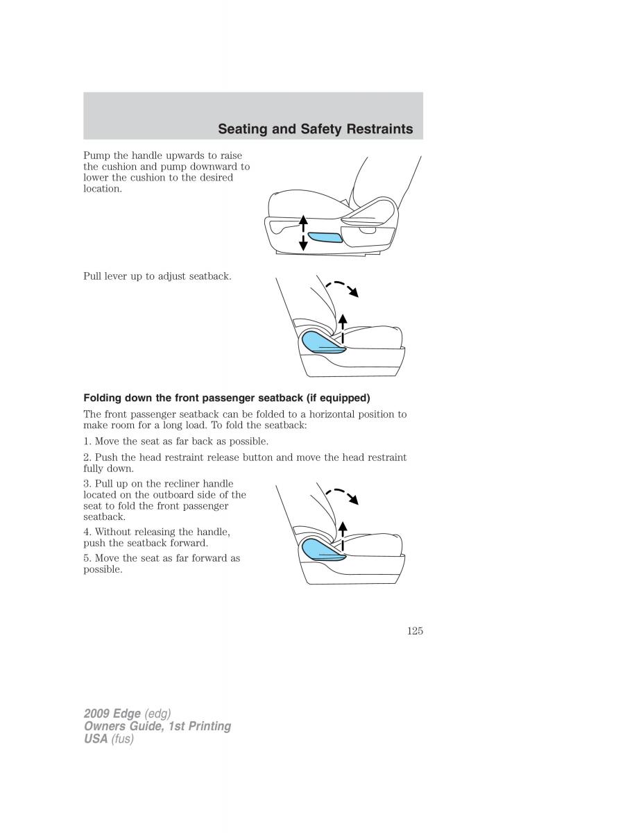 Forde Edge I owners manual / page 125