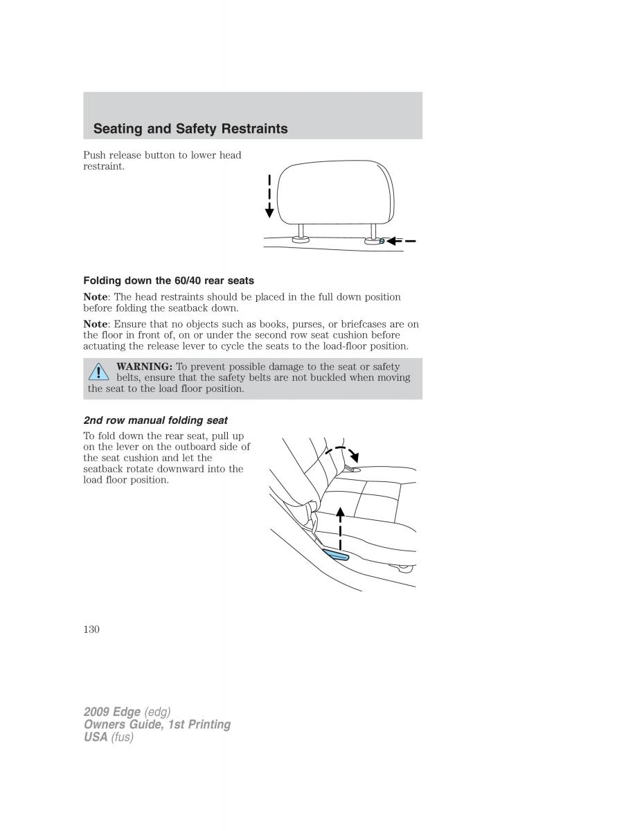 Forde Edge I owners manual / page 130