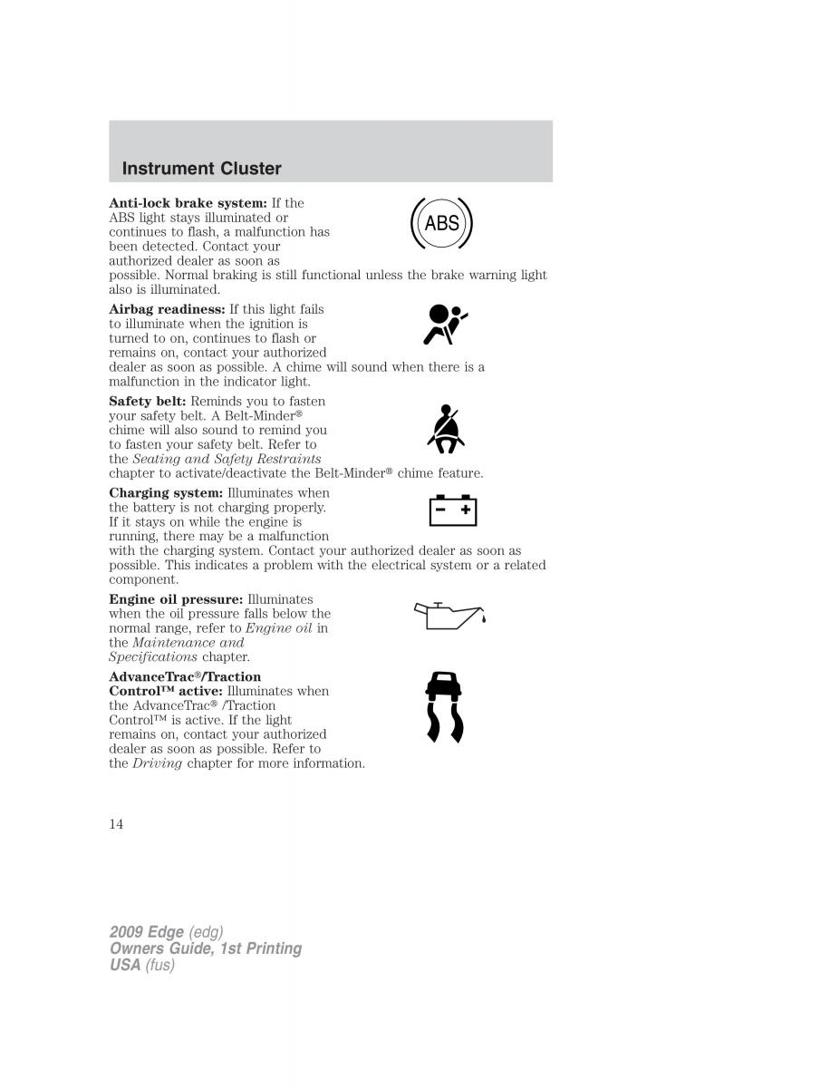 Forde Edge I owners manual / page 14