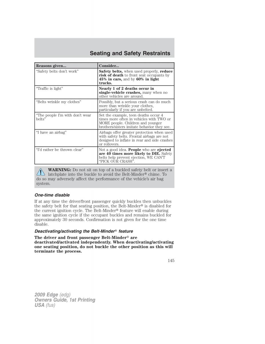 Forde Edge I owners manual / page 145