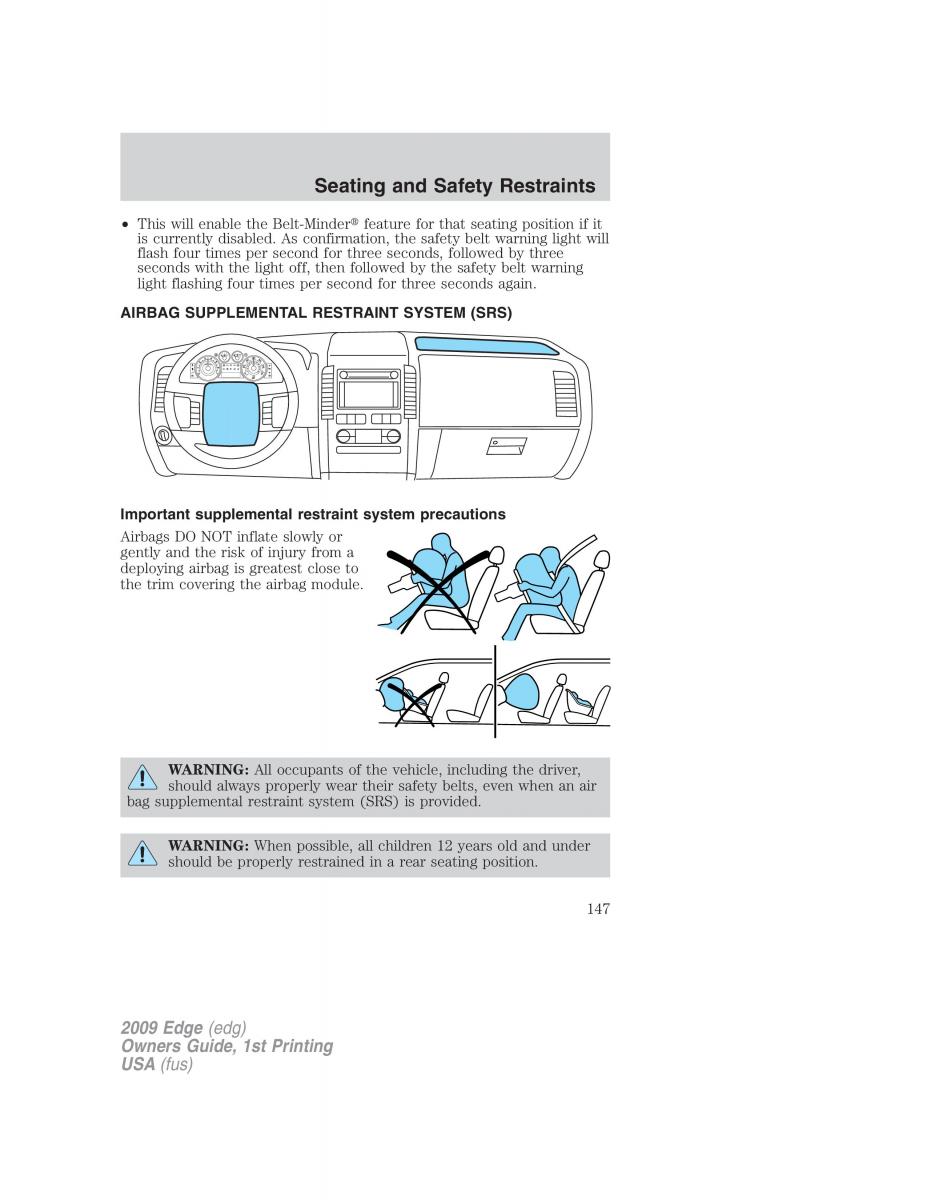 Forde Edge I owners manual / page 147