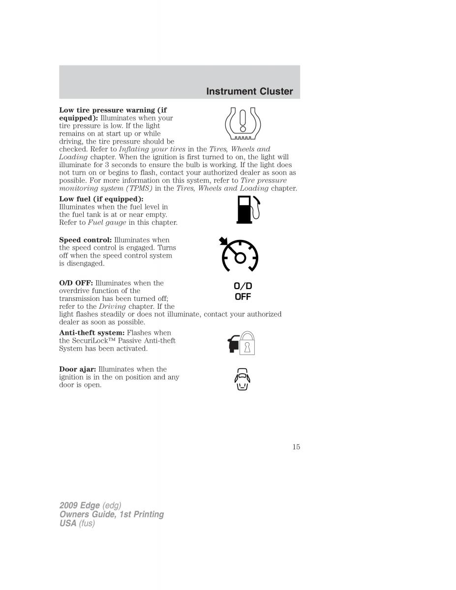 Forde Edge I owners manual / page 15