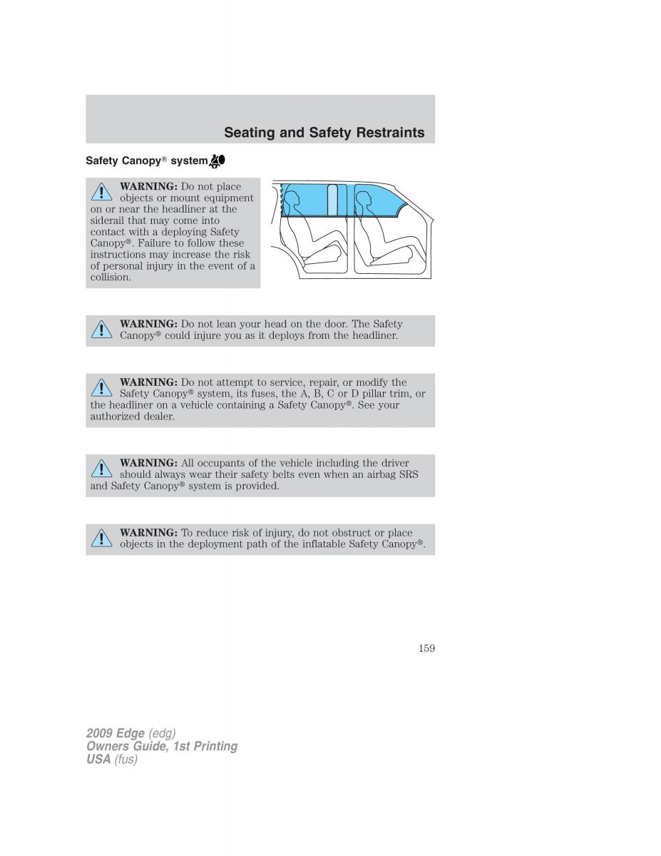 Forde Edge I owners manual / page 159