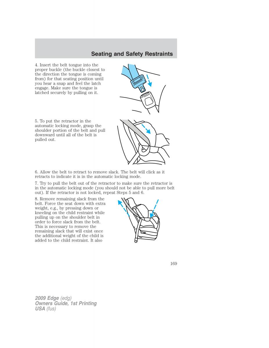 Forde Edge I owners manual / page 169