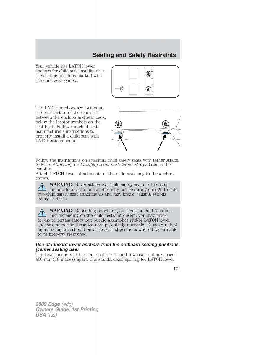 Forde Edge I owners manual / page 171