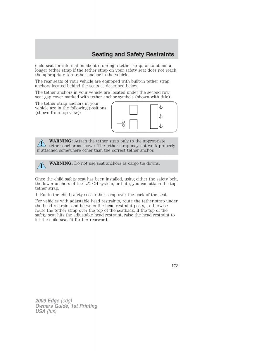 Forde Edge I owners manual / page 173