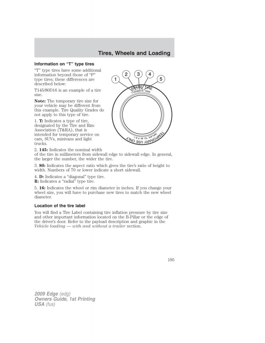 Forde Edge I owners manual / page 195