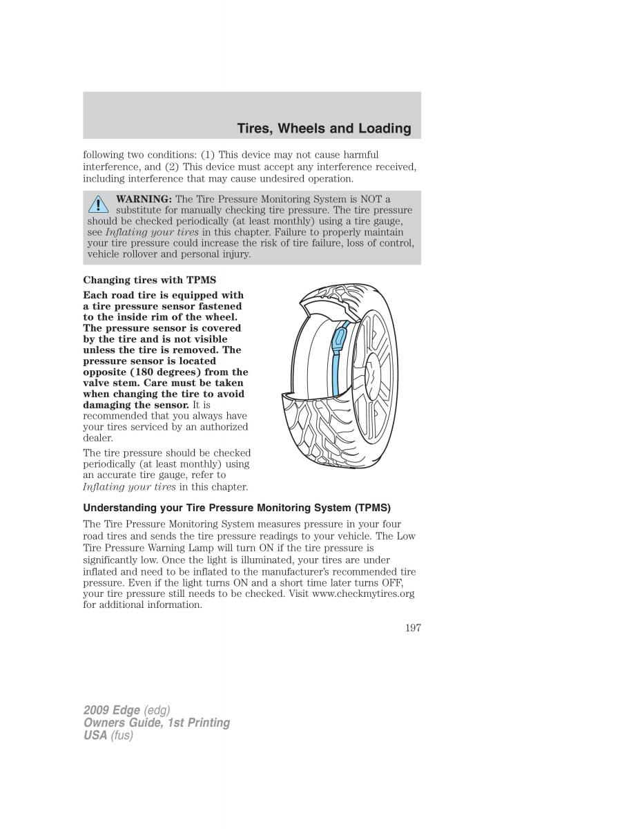 Forde Edge I owners manual / page 197