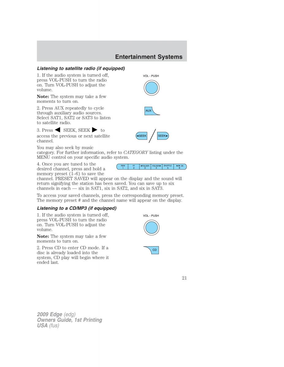 Forde Edge I owners manual / page 21