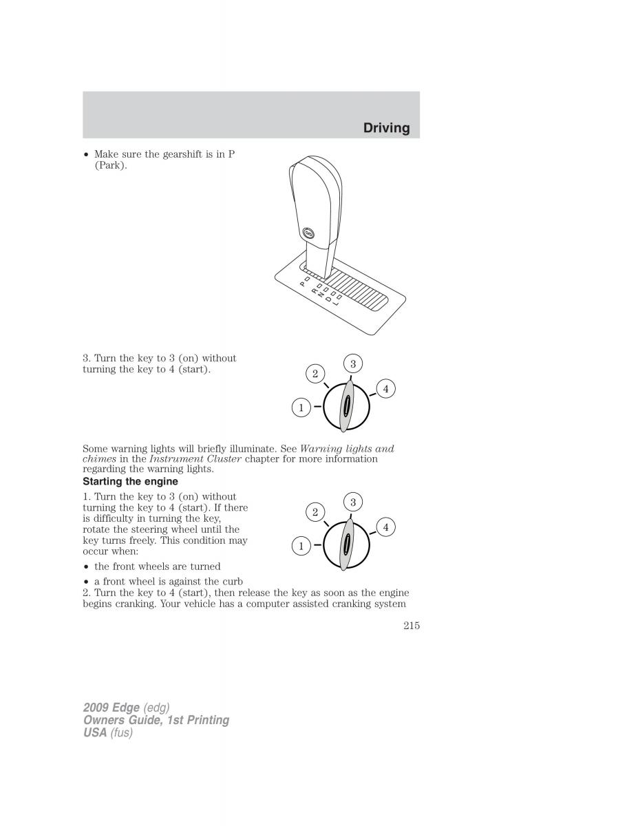 Forde Edge I owners manual / page 215