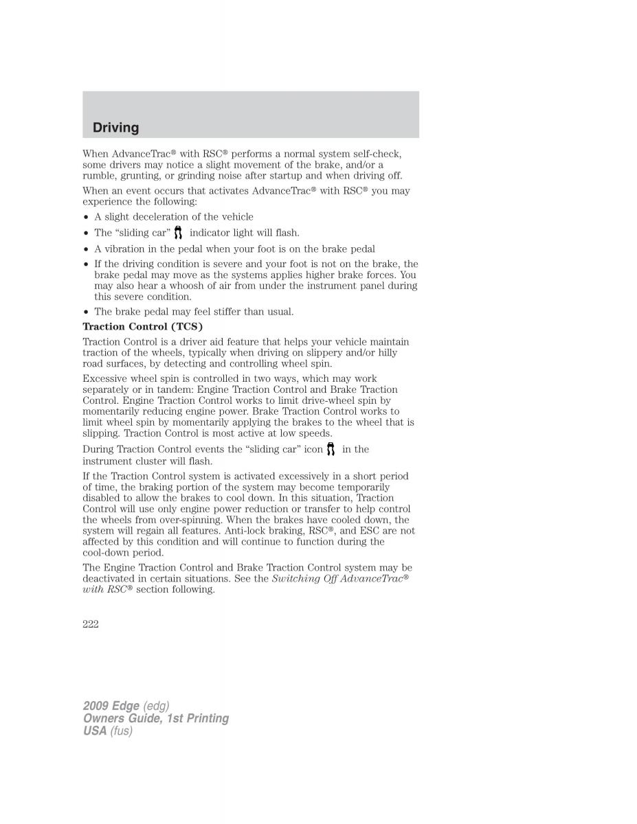 Forde Edge I owners manual / page 222