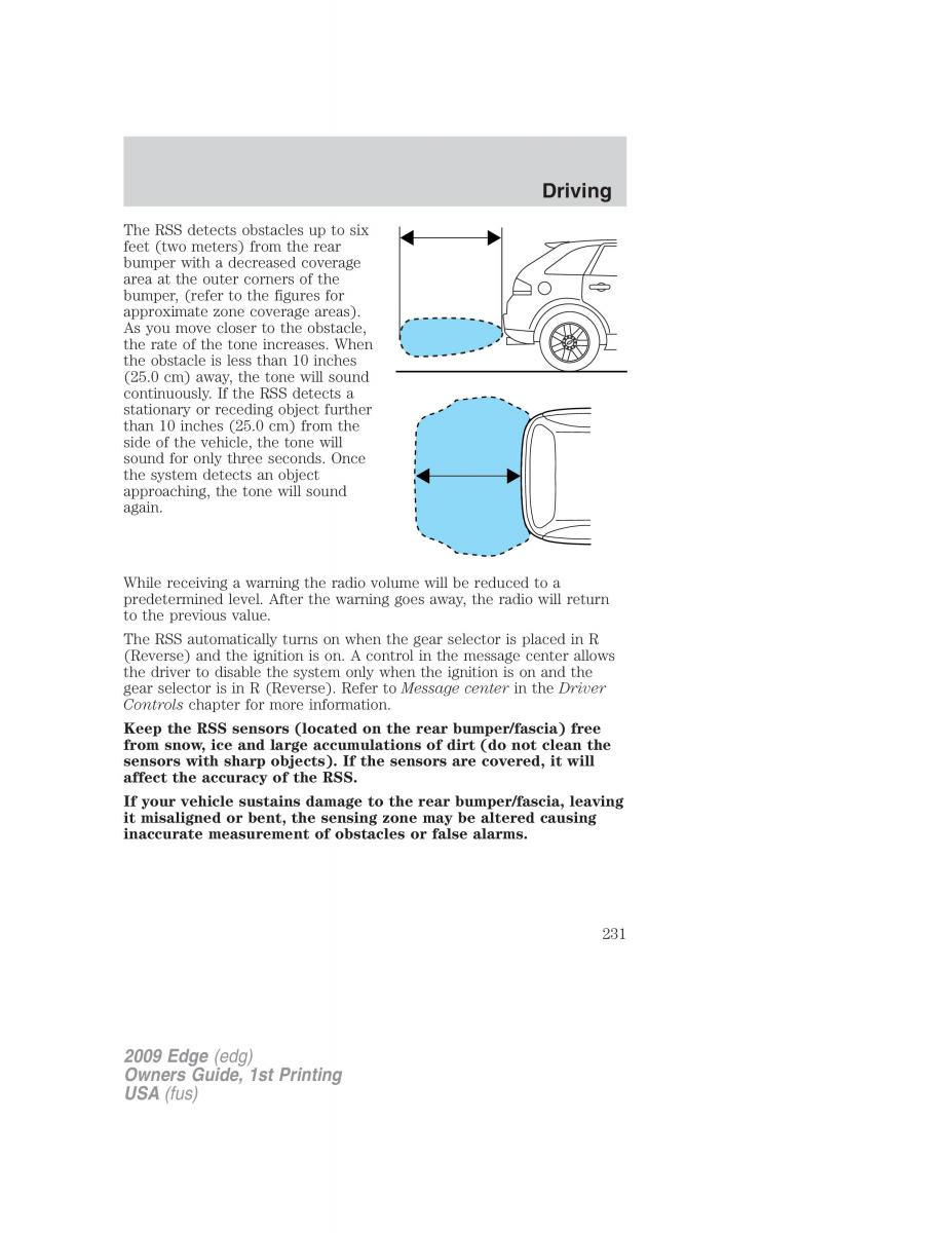 Forde Edge I owners manual / page 231