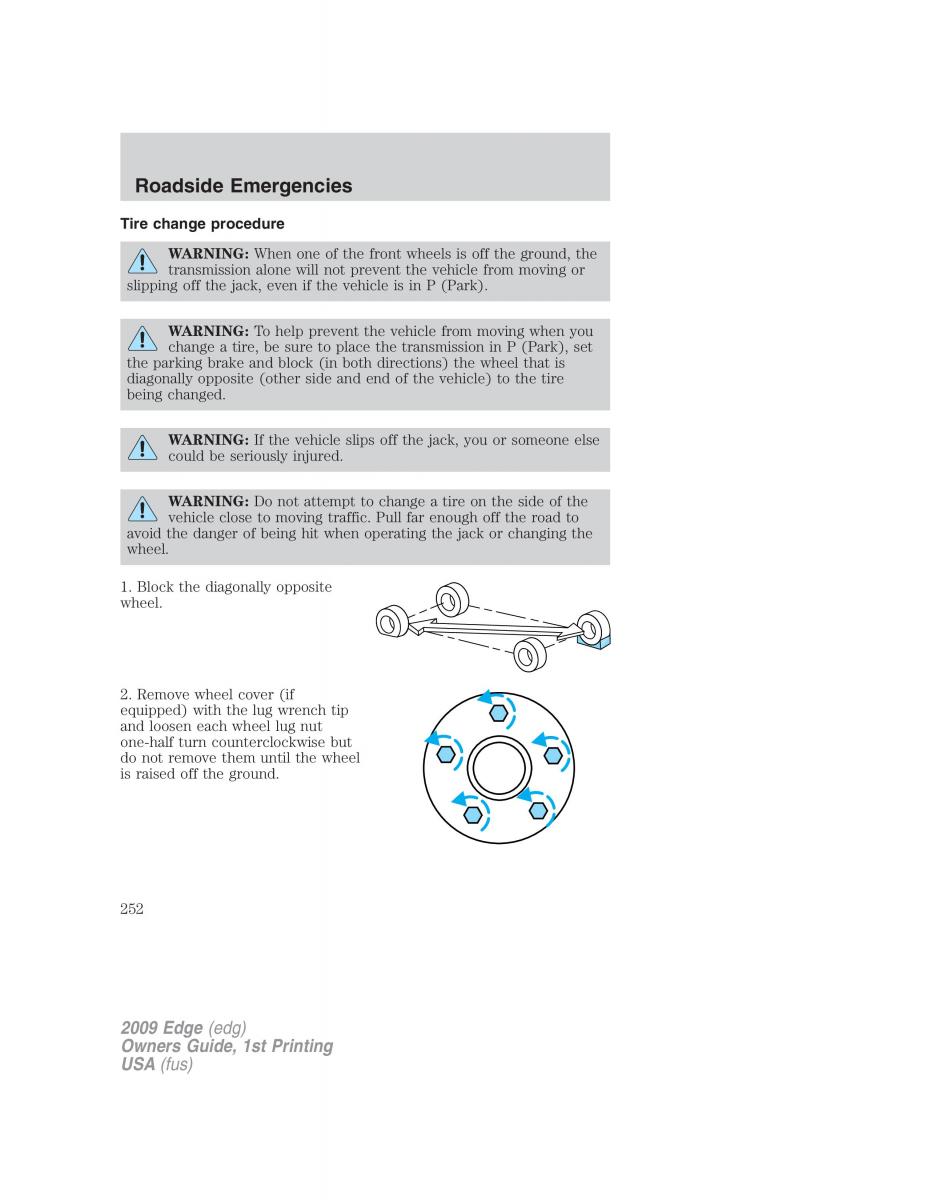 Forde Edge I owners manual / page 252