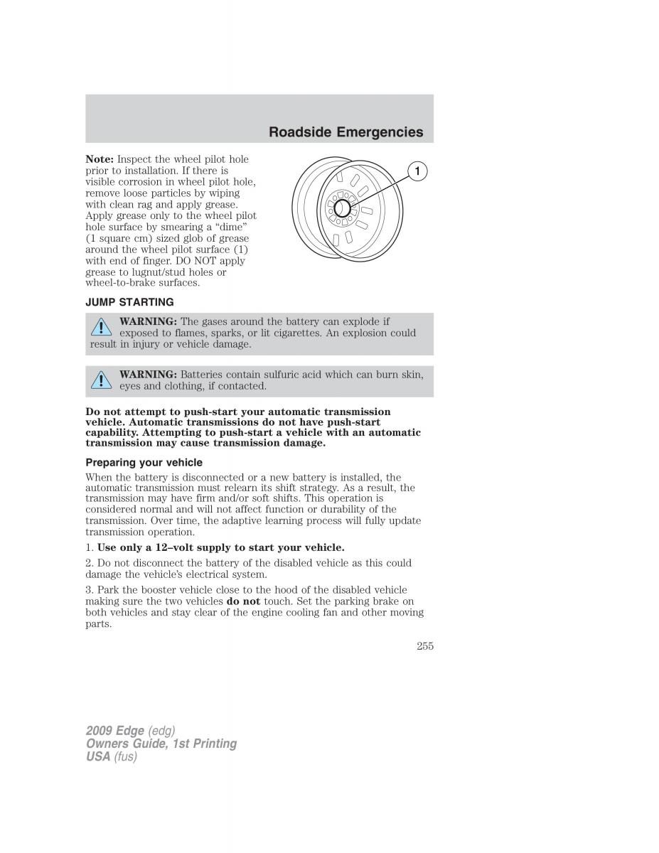 Forde Edge I owners manual / page 255