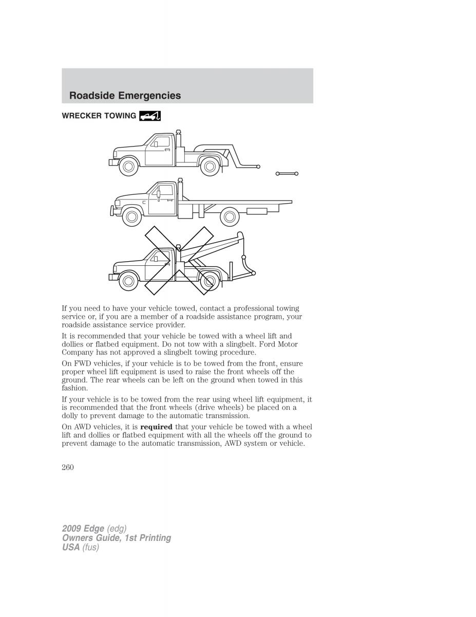 Forde Edge I owners manual / page 260