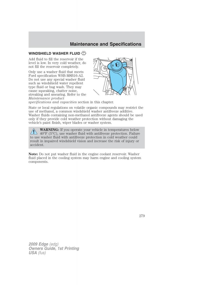 Forde Edge I owners manual / page 279