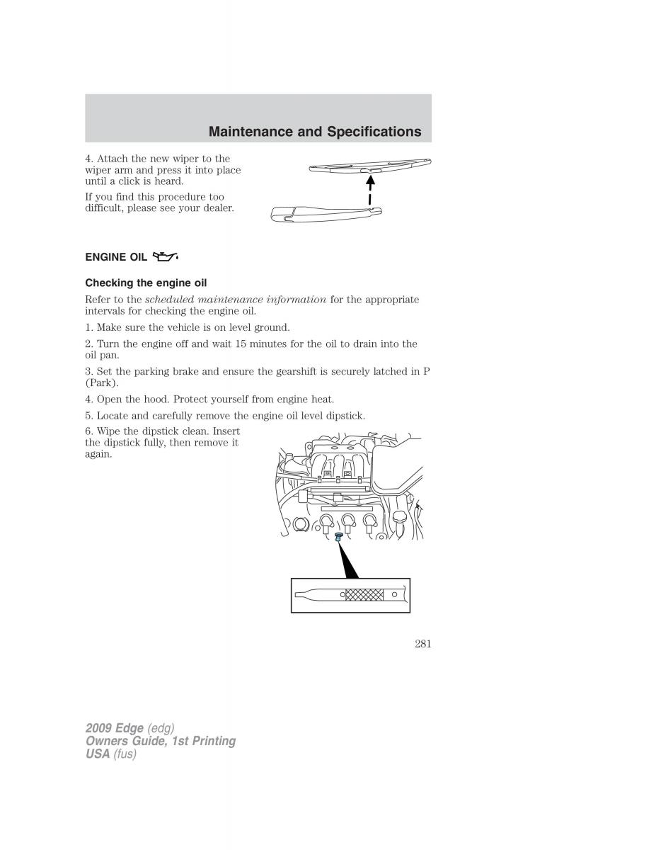 Forde Edge I owners manual / page 281