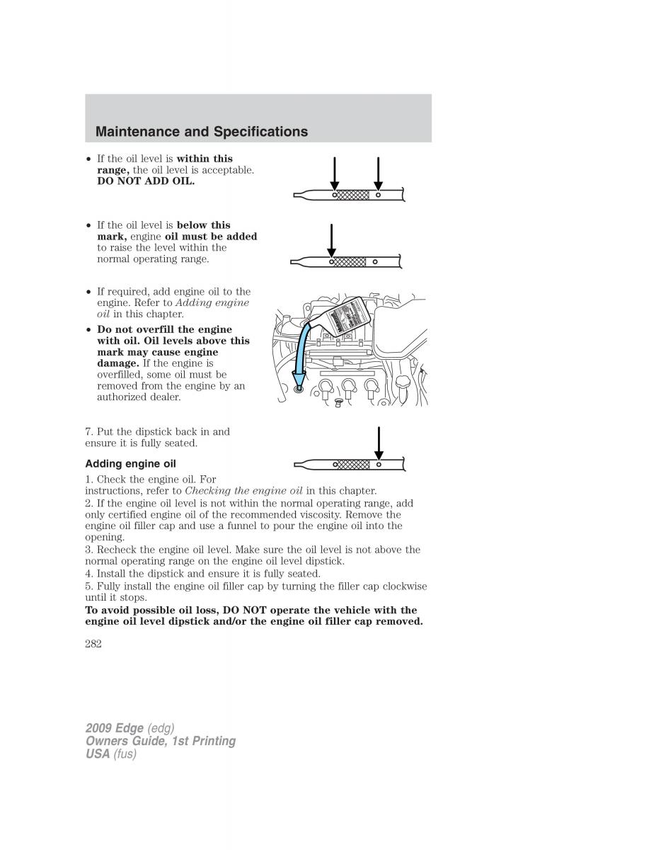 Forde Edge I owners manual / page 282