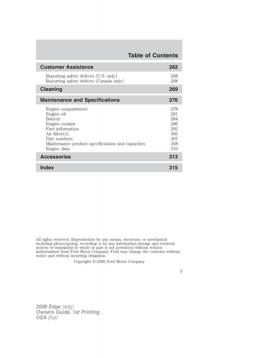 Forde Edge I owners manual / page 3