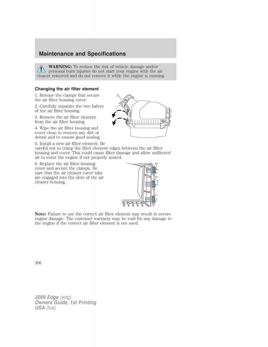 Forde Edge I owners manual / page 306