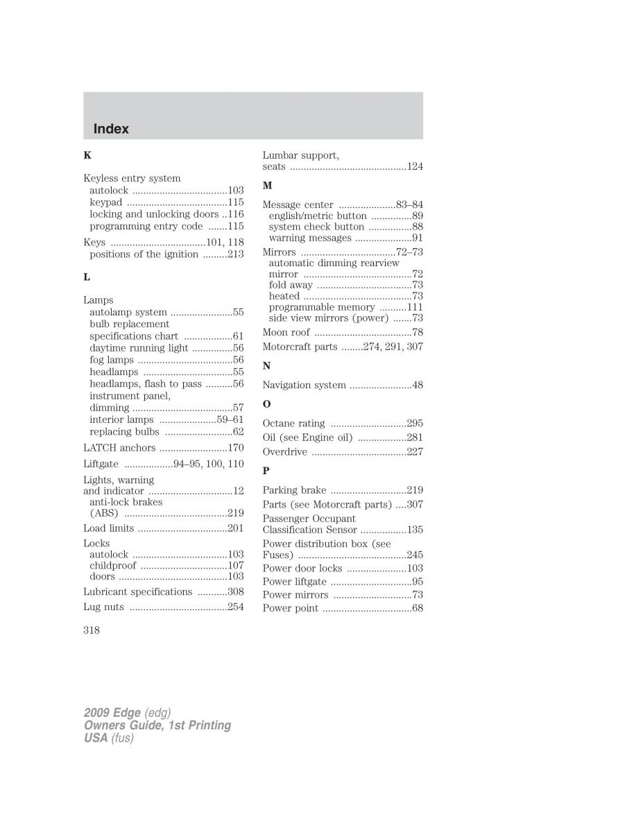 Forde Edge I owners manual / page 318