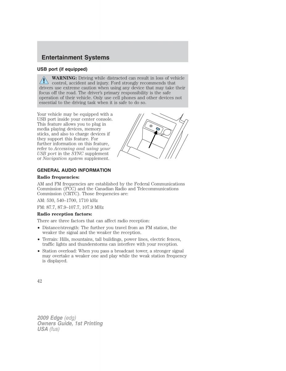 Forde Edge I owners manual / page 42