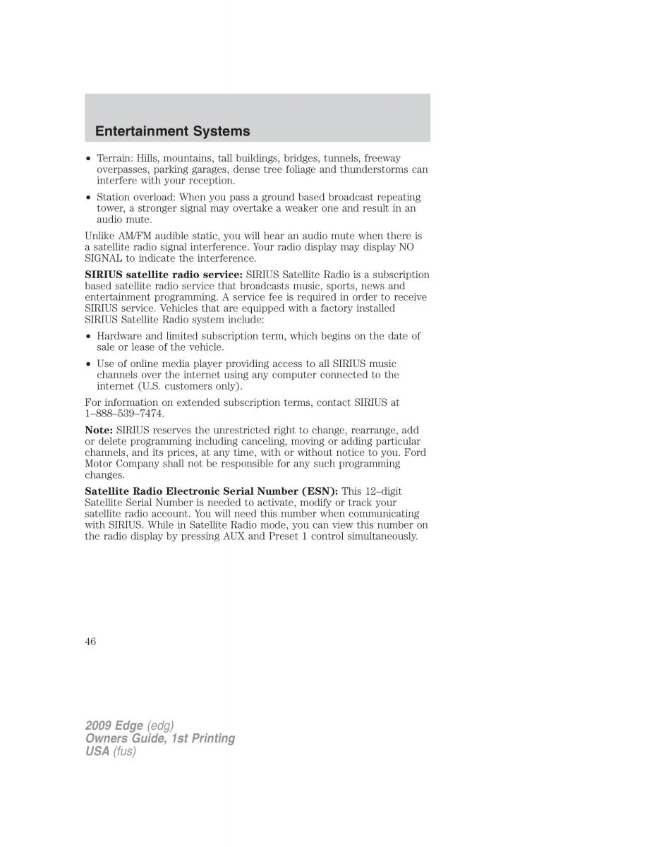 Forde Edge I owners manual / page 46