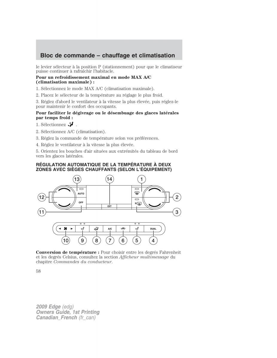 Forde Edge I manuel du proprietaire / page 58