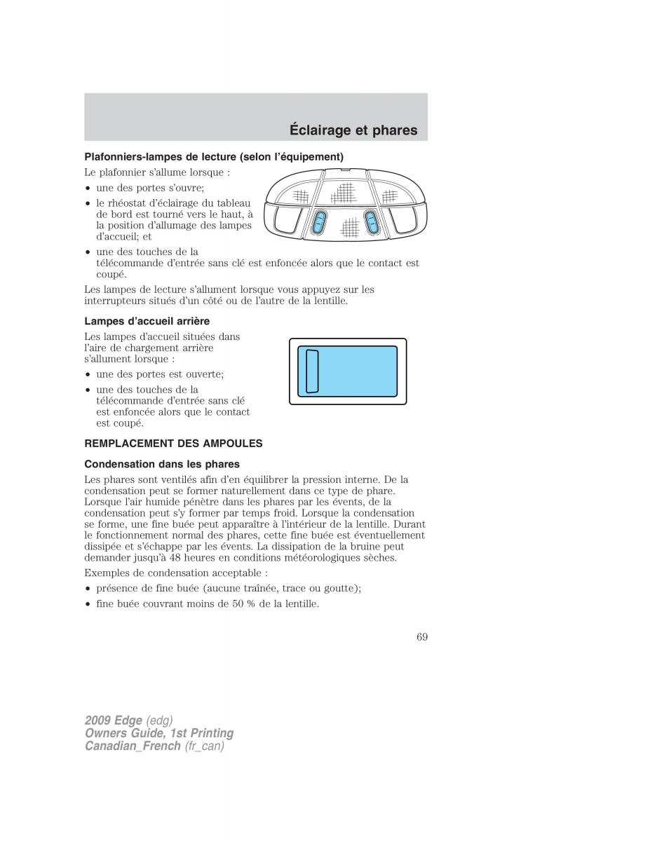 Forde Edge I manuel du proprietaire / page 69