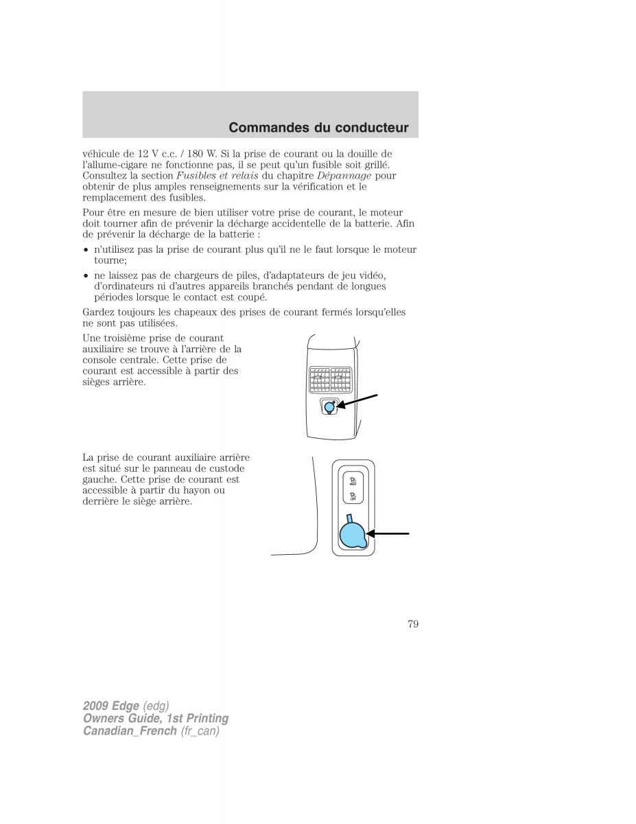 Forde Edge I manuel du proprietaire / page 79